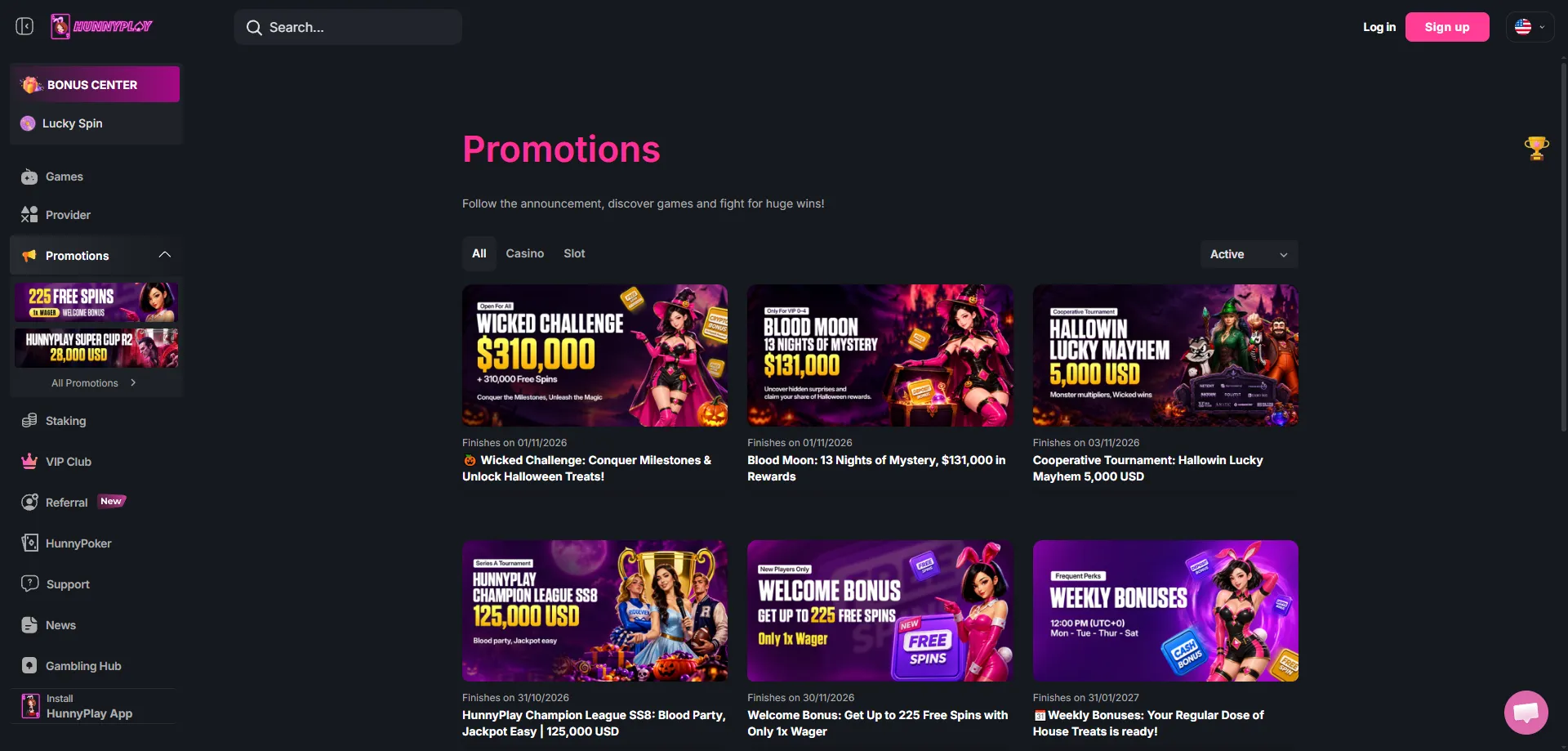 Hunnyplay Casino welcome bonus offer — match bonus and free spins
