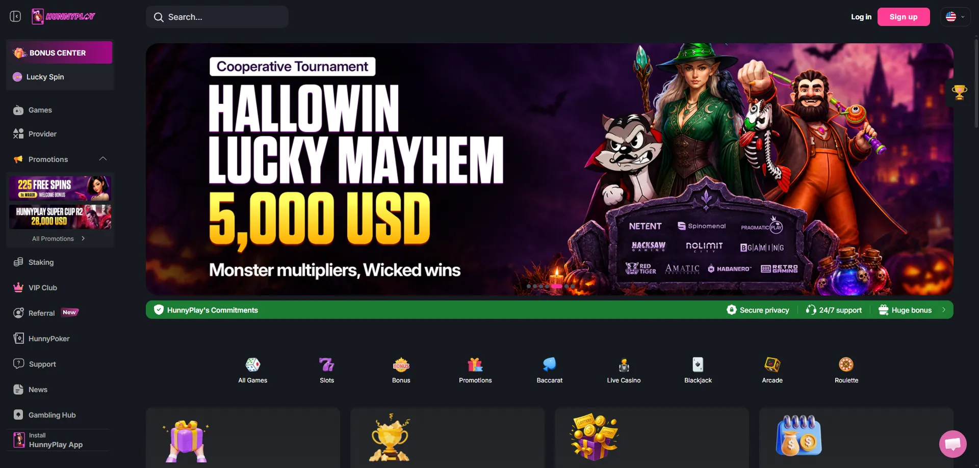 Hunnyplay Casino overview — crypto-friendly games and bonuses 2026
