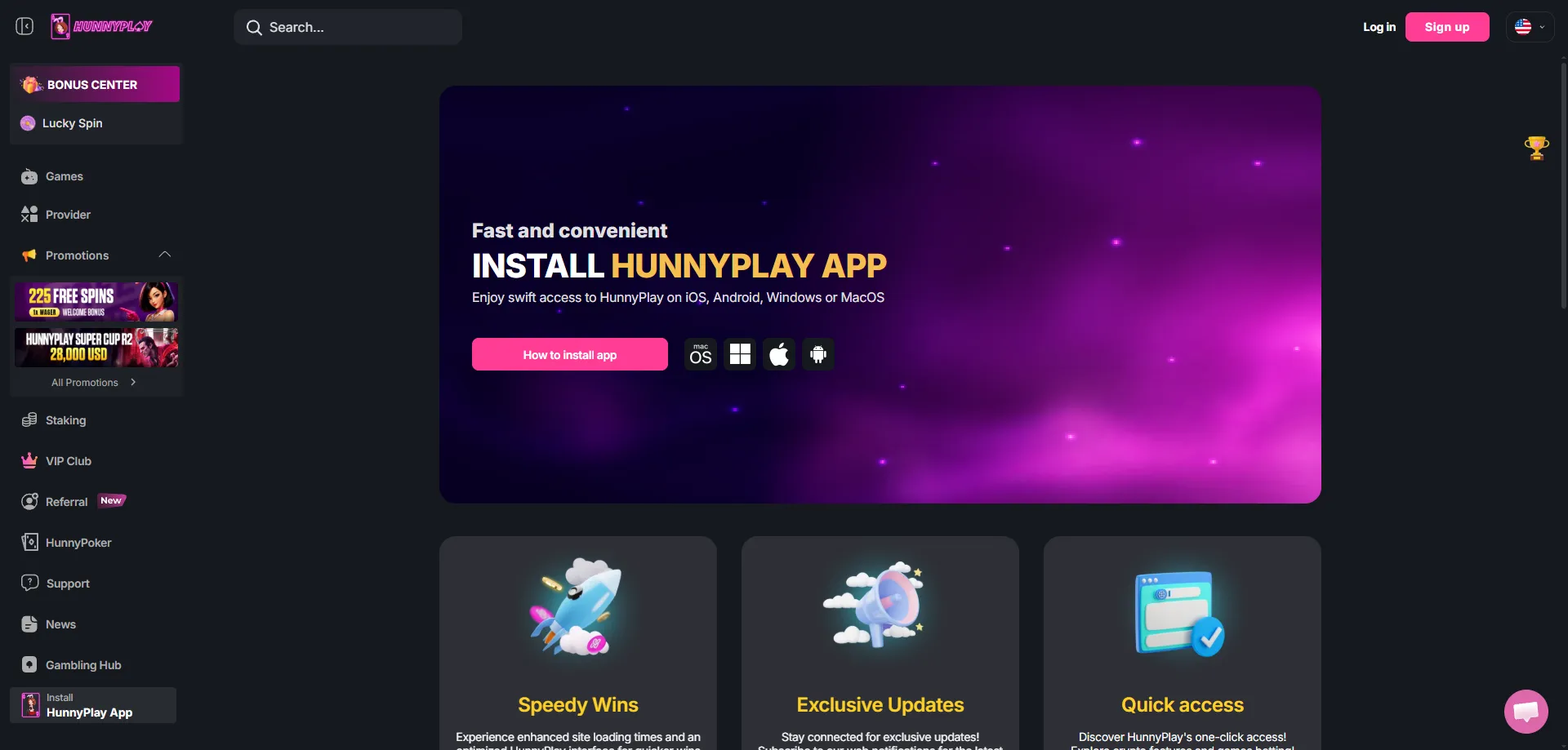 Hunnyplay casino mobile login — play on iOS and Android browsers